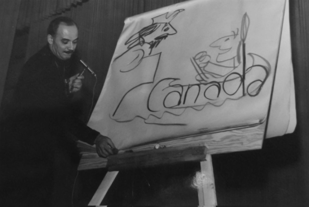 Long-time Naivelter Avrom Yanovsky, one of Canada’s best known left-wing political cartoonists, often gave “Chalk Talks” which many remember as helping spark their love of art