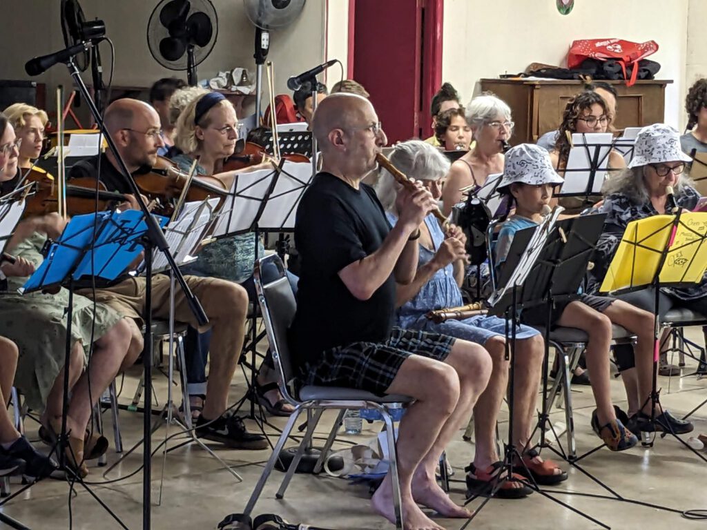 Music Week orchestra rehearsal