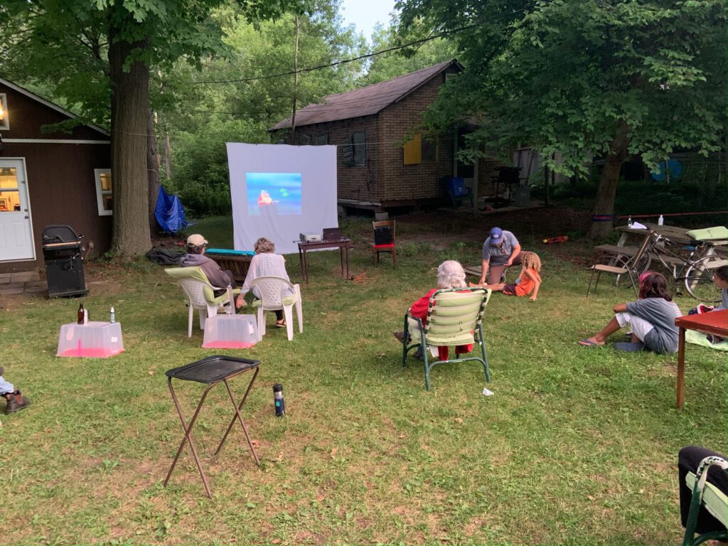 The Bakan-Bennett family host a socially-distanced pandemic movie night, “Circle Cinema”