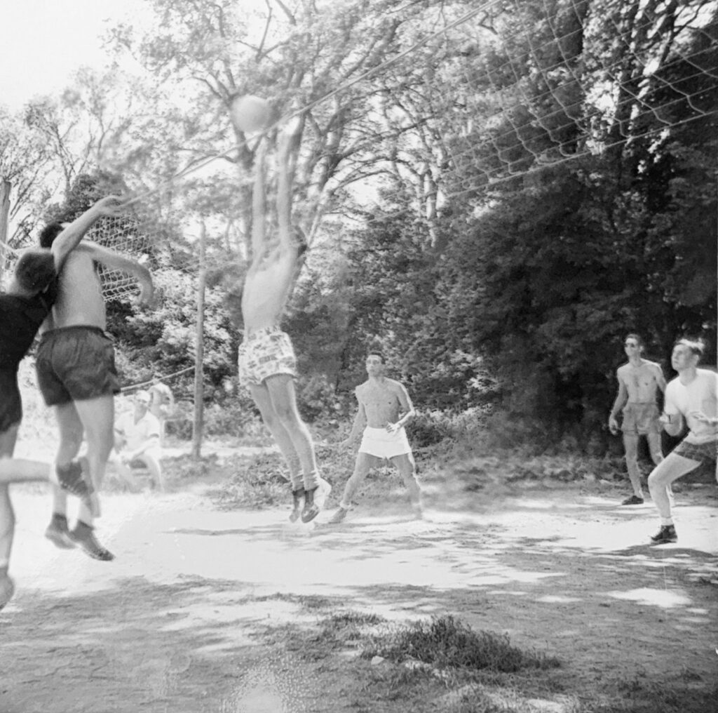 While their elders endlessly debated politics, the younger generation of Naivelters were more interested in sports and music. Volleyball was the most popular sport at Camp during the 1950s