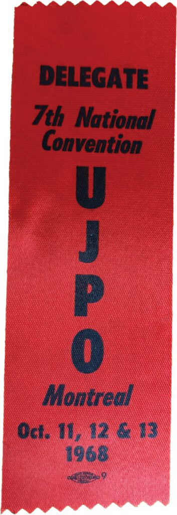Delegate ribbon, 7th National Convention, Montreal, 1968