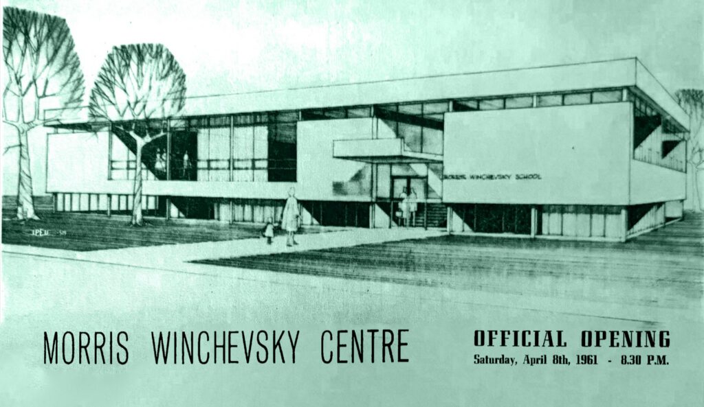 Morris Winchevsky Centre official opening announcement, 1961